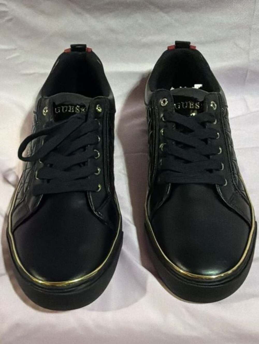 Guess Mozer Quilted Sneakers Black Gold
Size 10